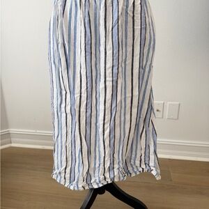 Striped Blue and Black Women's Skirt